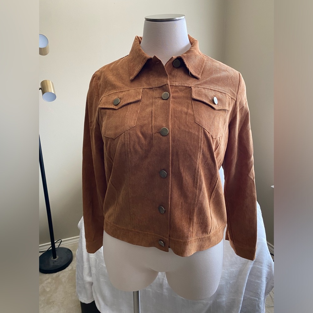 MONTEAU Jacket Shirt / Lightweight Corduroy Style, Size Women’s US 2X.